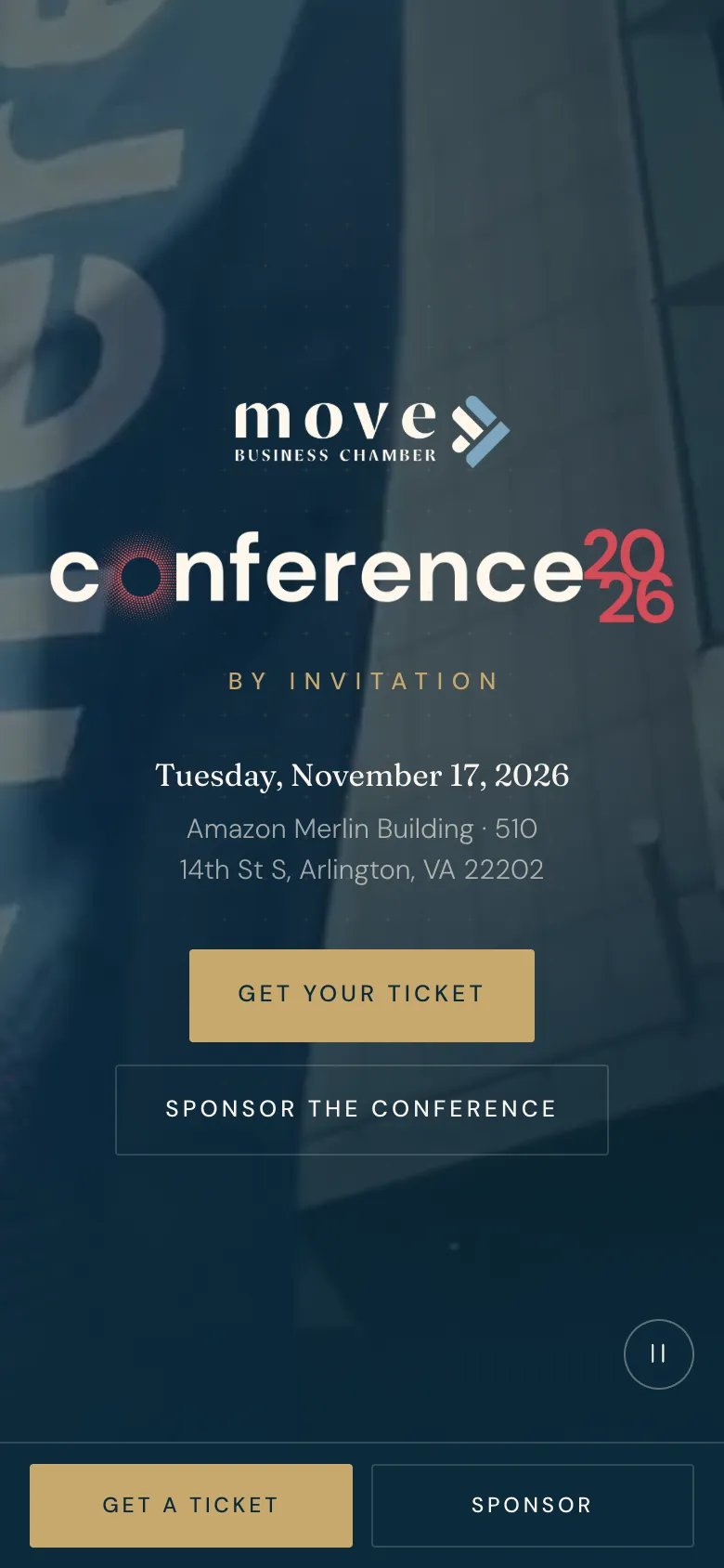MOVE’s conference website on a phone